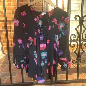Rebecca Taylor Silk Floral Blouse